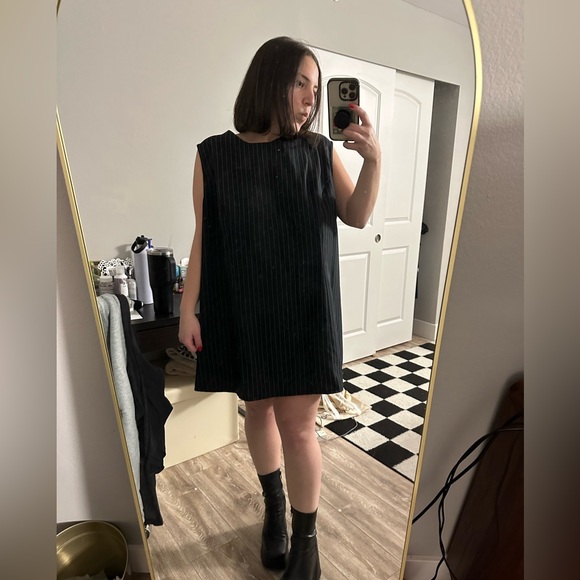 Vintage Pin Striped Mini Dress - Picture 3 of 4